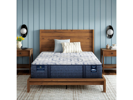 Perfect Sleeper Pro Hampton 12.5" Dark Blue/White Latex Hybrid King Extra Firm Mattress - Ornate Home