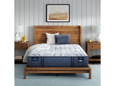 Perfect Sleeper Pro Kensington 13" Dark Blue/White Latex Hybrid Queen Medium Mattress - Ornate Home