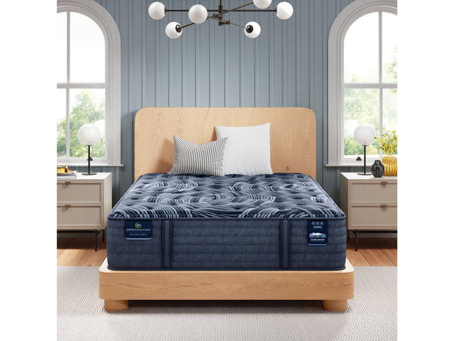 Perfect Sleeper Pro New Paris 15" Dark Blue Latex Hybrid King Medium Mattress - Ornate Home