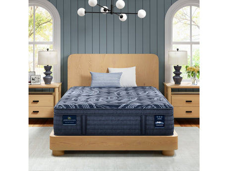 Perfect Sleeper Pro Valais 15" Dark Blue Latex Twin XL Hybrid Plush Pillow Top Mattress - Ornate Home