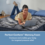 Perfect Sleeper X Excelled 14.25" Dark Blue/Black Hybrid Queen Plush Mattress - Ornate Home