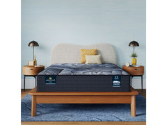 Perfect Sleeper X Kendall 13" Dark Blue/Black Hybrid Queen Plush Mattress - Ornate Home