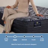 Perfect Sleeper X Knox 13.5" Dark Blue/Black Hybrid King Firm Mattress - Ornate Home