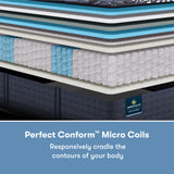 Perfect Sleeper X Max 15.25" Dark Blue/Black Hybrid California King Firm Pillow Top Mattress - Ornate Home