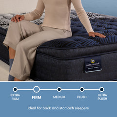 Perfect Sleeper X Max 15.25" Dark Blue/Black Hybrid King Firm Pillow Top Mattress - Ornate Home