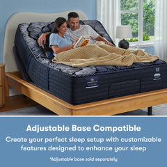 Perfect Sleeper X Max 15" Dark Blue/Black Hybrid Queen Plush Pillow Top Mattress - Ornate Home