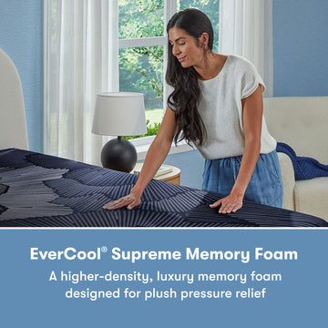 Perfect Sleeper X Prescott 14" Dark Blue/Black Hybrid California King Plush Mattress - Ornate Home