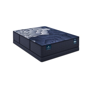 Perfect Sleeper X Prescott 14" Dark Blue/Black Hybrid King Medium Firm Mattress - Ornate Home