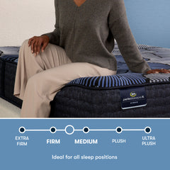 Perfect Sleeper X Prescott 14" Dark Blue/Black Hybrid Twin XL Medium Firm Mattress - Ornate Home
