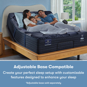 Perfect Sleeper X Prescott 14" Dark Blue/Black Hybrid Twin XL Medium Firm Mattress - Ornate Home