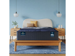 Perfect Sleeper X Prescott 14" Dark Blue/Black Hybrid Twin XL Plush Mattress - Ornate Home