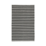 Performance Palma Charcoal/Ivory Stripe Rug - Ornate Home