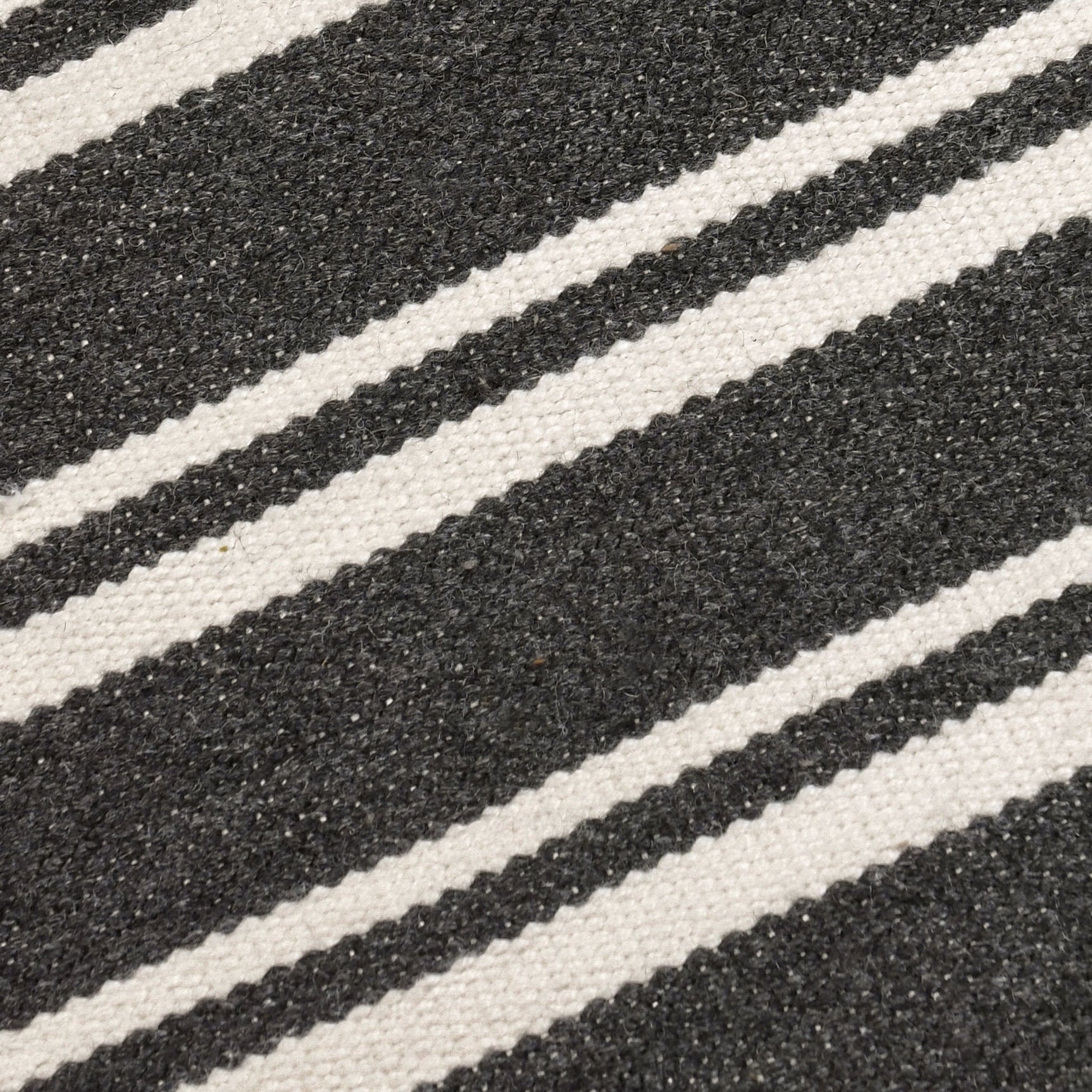 Performance Palma Charcoal/Ivory Stripe Rug - Ornate Home