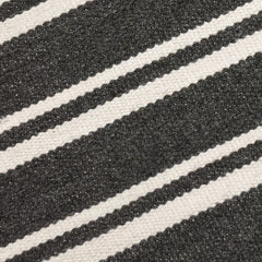 Performance Palma Charcoal/Ivory Stripe Rug - Ornate Home