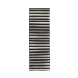 Performance Palma Charcoal/Ivory Stripe Rug - Ornate Home