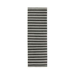 Performance Palma Charcoal/Ivory Stripe Rug - Ornate Home