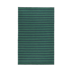 Performance Palma Deep Blue/Green Stripe Rug - Ornate Home