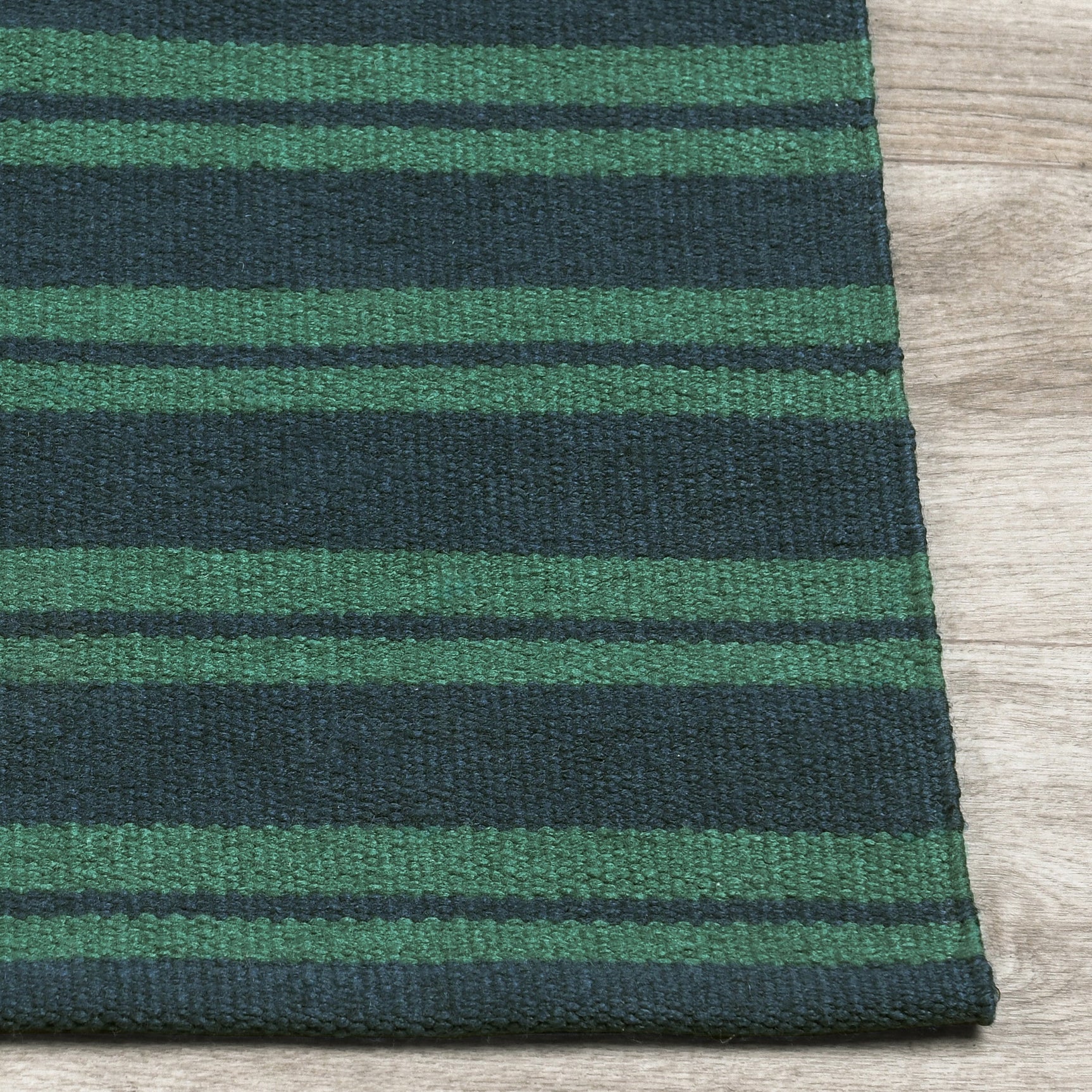 Performance Palma Deep Blue/Green Stripe Rug - Ornate Home