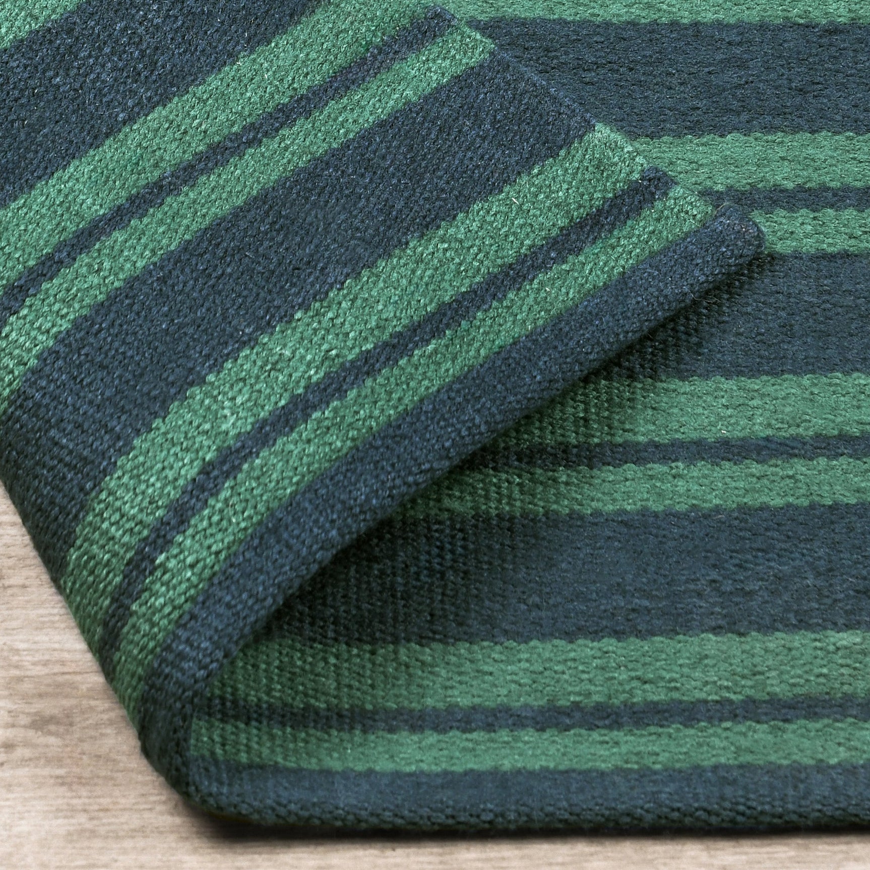 Performance Palma Deep Blue/Green Stripe Rug - Ornate Home
