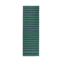 Performance Palma Deep Blue/Green Stripe Rug - Ornate Home