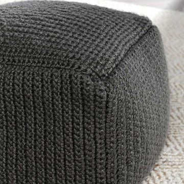 Performance Prism Dark Gray Pouf - Ornate Home