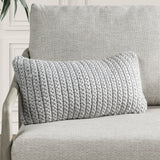 Performance Prism Light Gray Multiple Sizes Throw Pillow (Set of 2) - Ornate Home