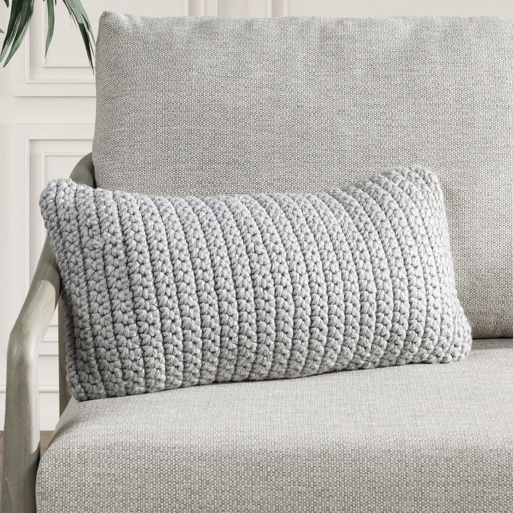 Performance Prism Light Gray Multiple Sizes Throw Pillow (Set of 2) - Ornate Home