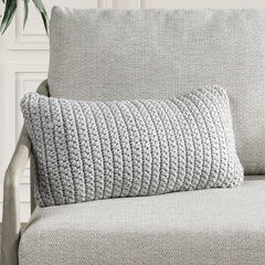 Performance Prism Light Gray Multiple Sizes Throw Pillow (Set of 2) - Ornate Home