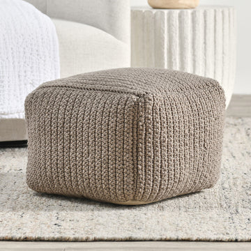 Performance Prism Natural Pouf - Ornate Home