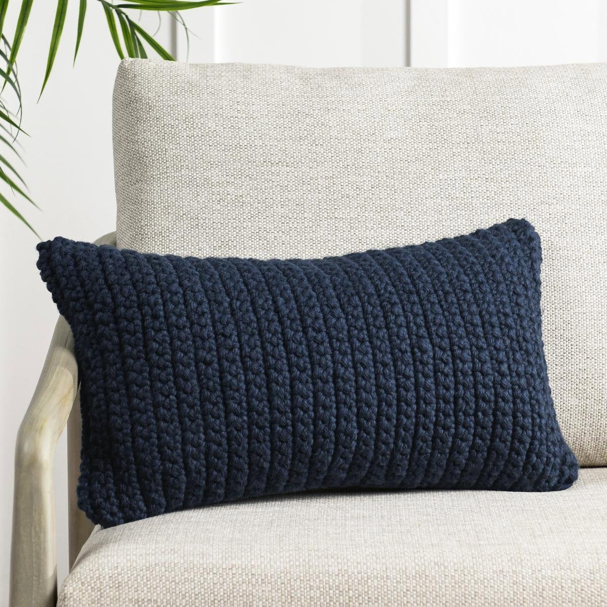 Performance Prism Navy Blue Multiple Sizes Throw Pillow (Set of 2) - Ornate Home