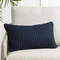 Performance Prism Navy Blue Multiple Sizes Throw Pillow (Set of 2) - Ornate Home