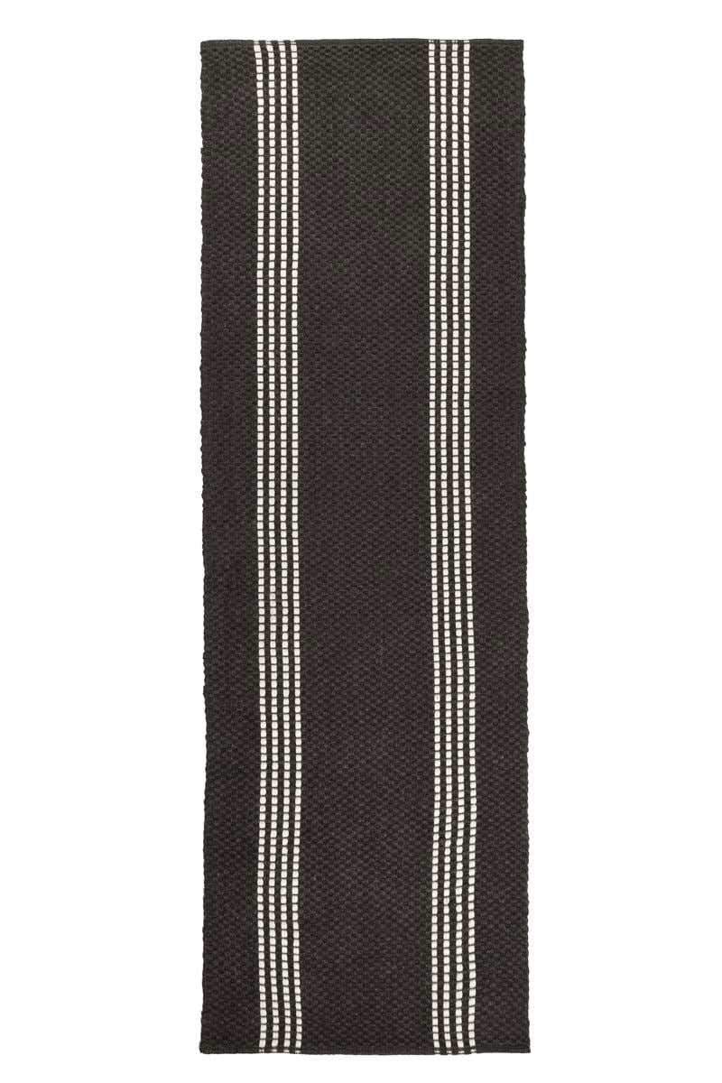 Performance Sorrento Charcoal/Ivory Stripe Rug - Ornate Home