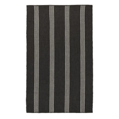 Performance Sorrento Charcoal/Ivory Stripe Rug - Ornate Home