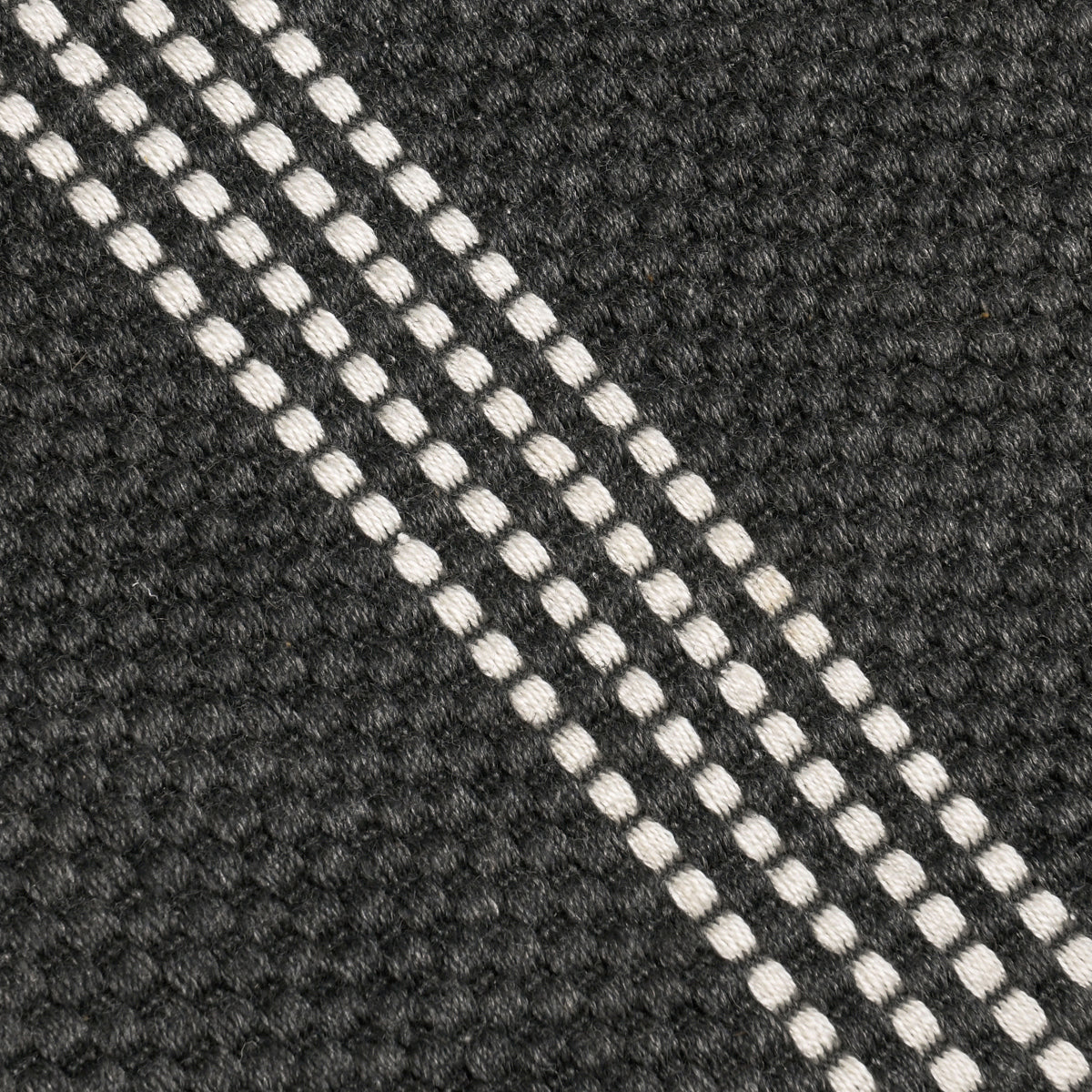 Performance Sorrento Charcoal/Ivory Stripe Rug - Ornate Home