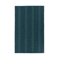 Performance Sorrento Deep Blue/Green Stripe Rug - Ornate Home