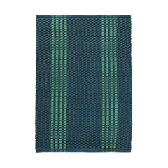 Performance Sorrento Deep Blue/Green Stripe Rug - Ornate Home