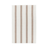 Performance Sorrento Ivory/Coconut Brown Stripe Rug - Ornate Home