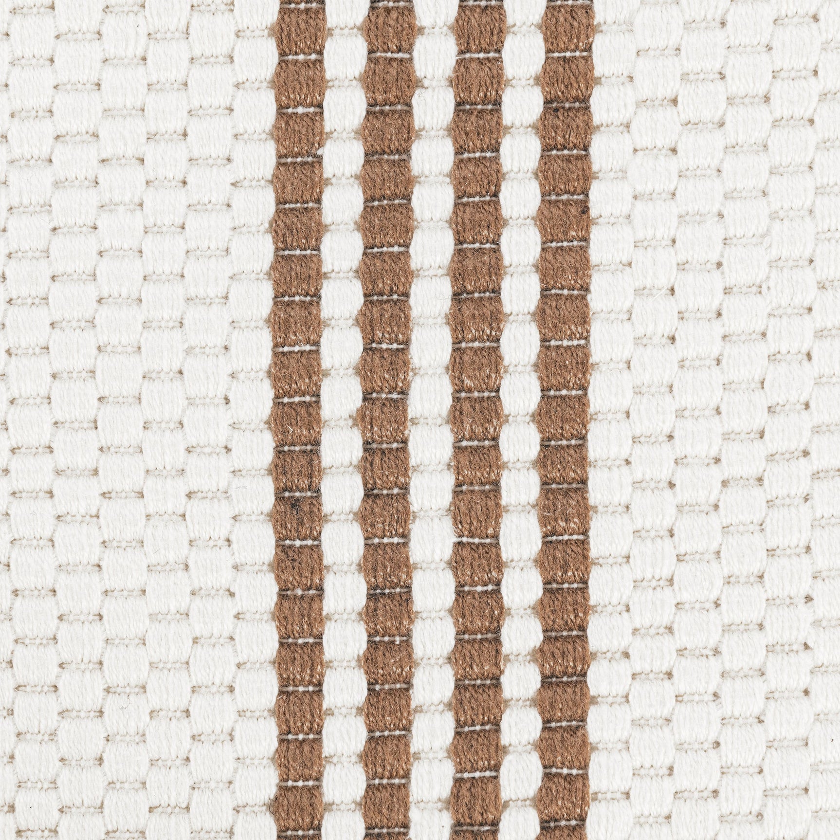 Performance Sorrento Ivory/Coconut Brown Stripe Rug - Ornate Home