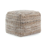 Performance Vico Caramel Multi Pouf 18"x18"x14" - Ornate Home