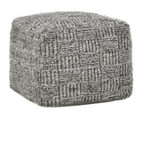 Performance Vico Gray Pouf 18"x18"x14" - Ornate Home