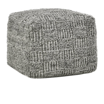 Performance Vico Gray Pouf 18"x18"x14" - Ornate Home