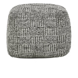 Performance Vico Gray Pouf 18"x18"x14" - Ornate Home