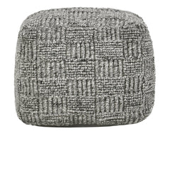 Performance Vico Gray Pouf 18"x18"x14" - Ornate Home