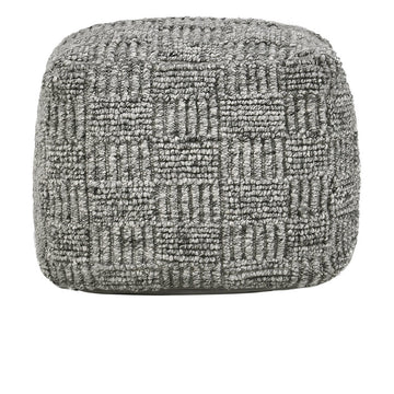 Performance Vico Gray Pouf 18"x18"x14" - Ornate Home
