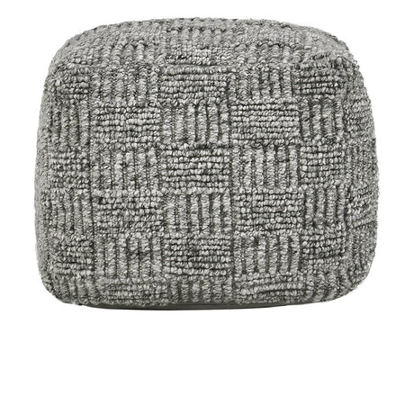 Performance Vico Gray Pouf 18"x18"x14" - Ornate Home