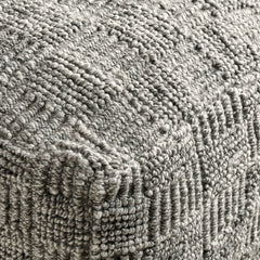 Performance Vico Gray Pouf 18"x18"x14" - Ornate Home