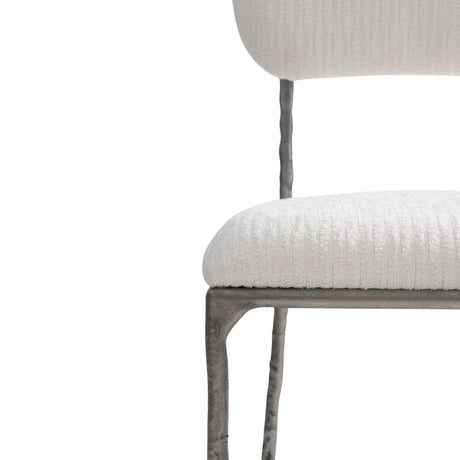 Perissa Graphite/White/Cream Outdoor Side Chair - Ornate Home