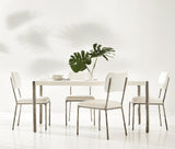 Perissa Graphite/White/Cream Outdoor Side Chair - Ornate Home