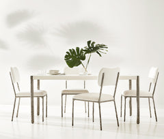 Perissa Graphite/White/Cream Outdoor Side Chair - Ornate Home