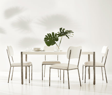 Perissa Graphite/White/Cream Outdoor Side Chair - Ornate Home